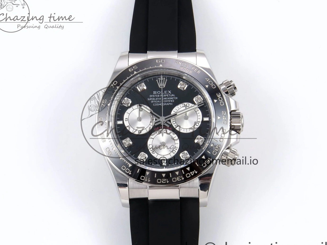 0417 EyeCatching Daytona 126519 LN APSF 1:1 Best Edition Black Diamonds Dial on Oysterflex Strap SH4131（Gain Weight） 1027